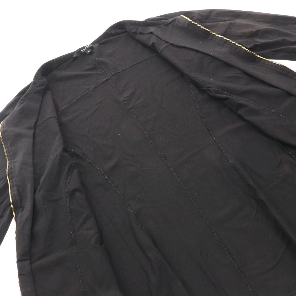 ■ GUCCI グッチ ジップアップトップス 長袖 GGマーク レディース M ブラック