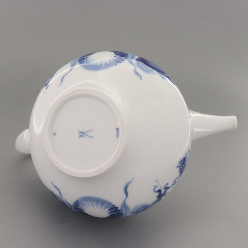 ■ MEISSEN マイセン ブルーオーキッド ティーポット コーヒー 陶器 磁器 洋食器 青白