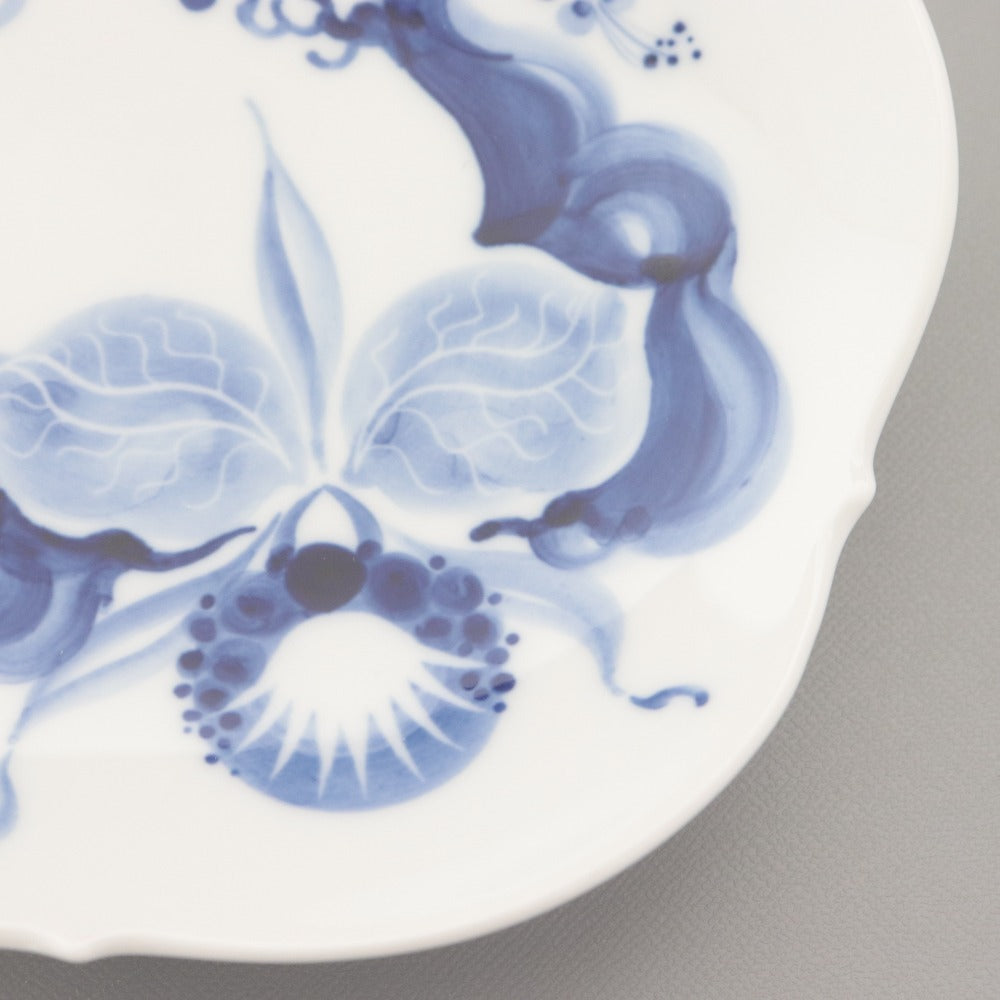 ■ Meissen マイセン ブルーオーキッド 小皿 ソーサー 23613 159P 花柄 取り皿 浅皿 洋食器 青白