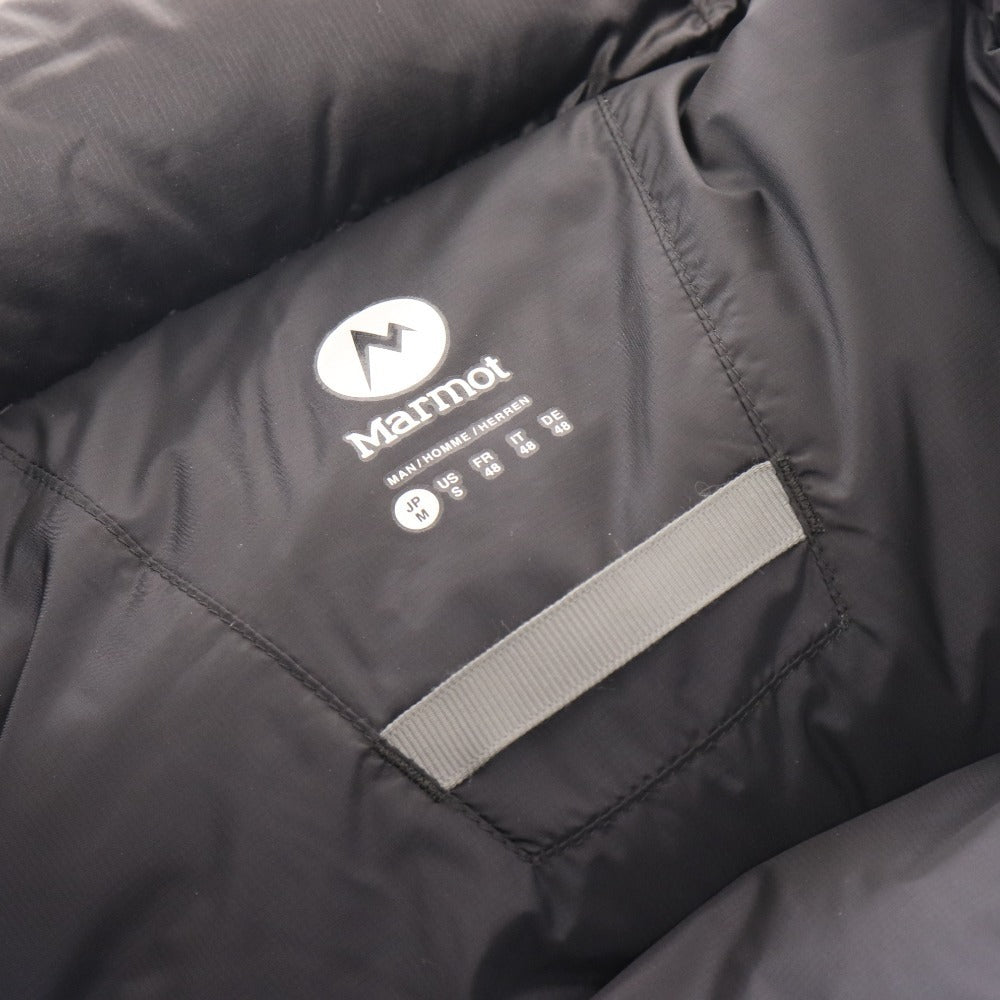 ■ Marmot Down Jacket Outerwear Nylon Embroidery Double Zip Men's M Black