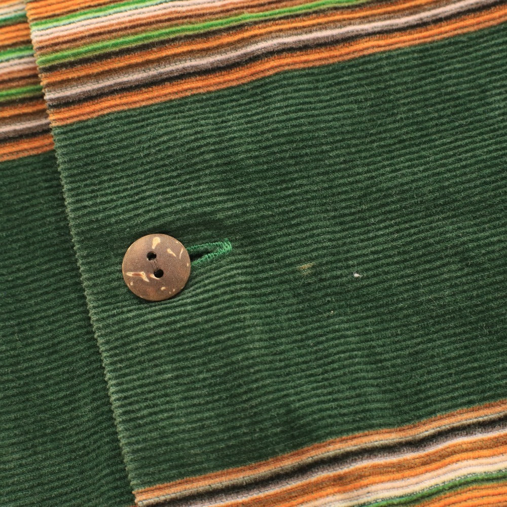 ■ インディアン シャツ 長袖 トップス 総柄 メンズ M グリーン ブラウン