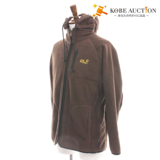 ■ ジャックウルフスキン パーカー アウター ジップアップ フリース メンズ L ブラウン
