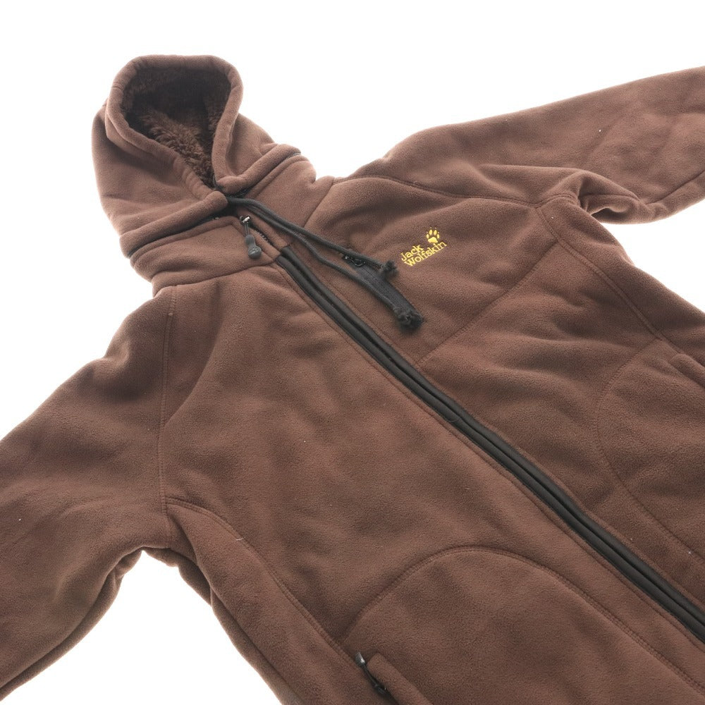 ■ ジャックウルフスキン パーカー アウター ジップアップ フリース メンズ L ブラウン