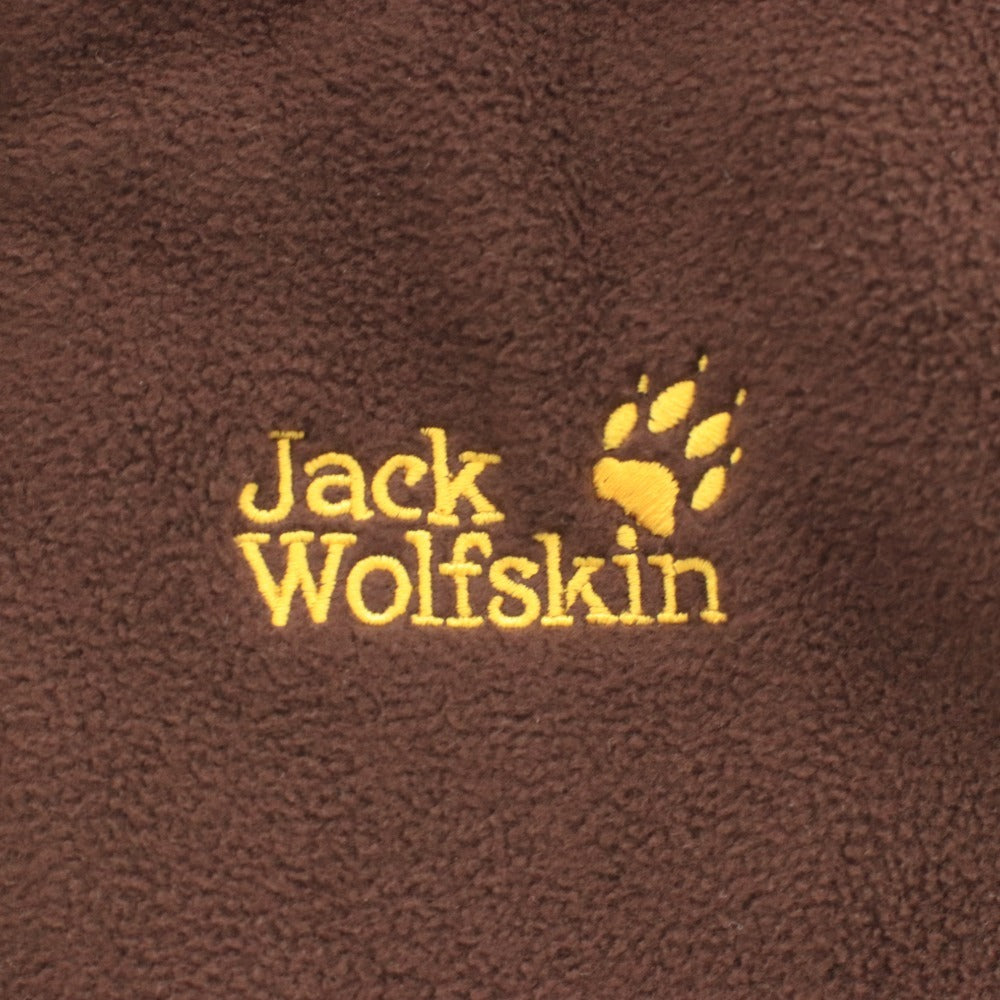 ■ ジャックウルフスキン パーカー アウター ジップアップ フリース メンズ L ブラウン