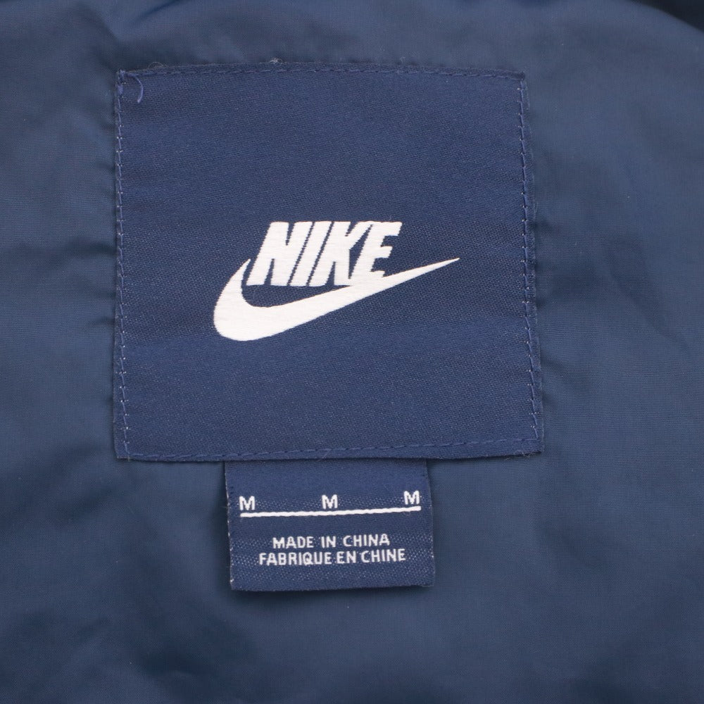 ■ NIKE ナイキ ダウンジャケット アウター ファスナー ポケット フード メンズ M ブルー