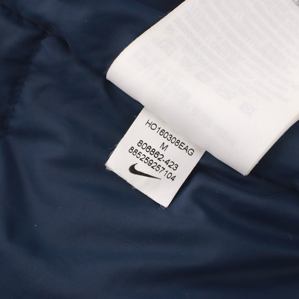 ■ NIKE ナイキ ダウンジャケット アウター ファスナー ポケット フード メンズ M ブルー