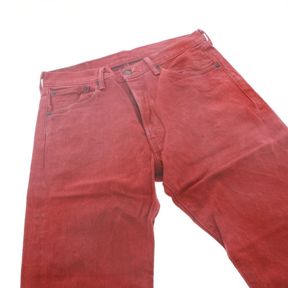■ LEVI'S リーバイス ジーンズ パンツ ボトムス 501XX カラージーンズ ボタン ポケット メンズ 34 レッド系