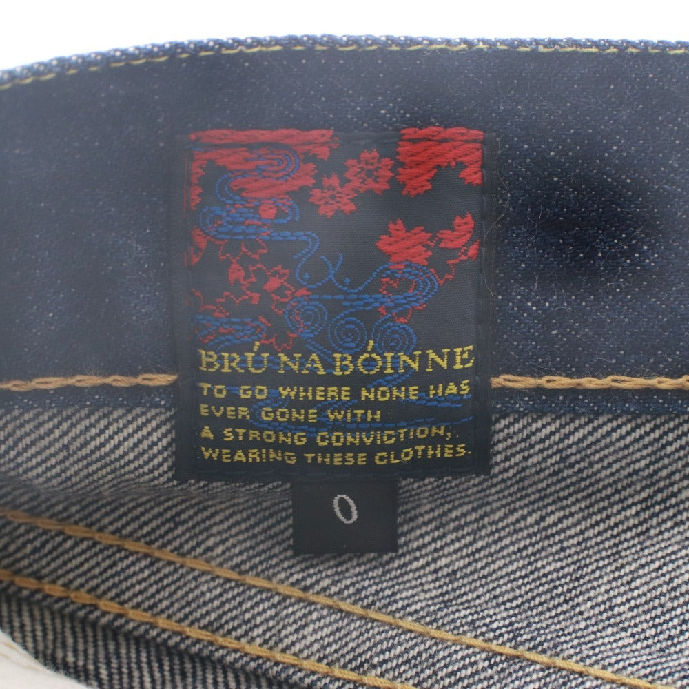 ■ BRU NA BOINNE ブルーナボイン ジーンズ パンツ ボトムス AUTHENTIC MY REGULAR ボタン ポケット メンズ 0 ネイビー系