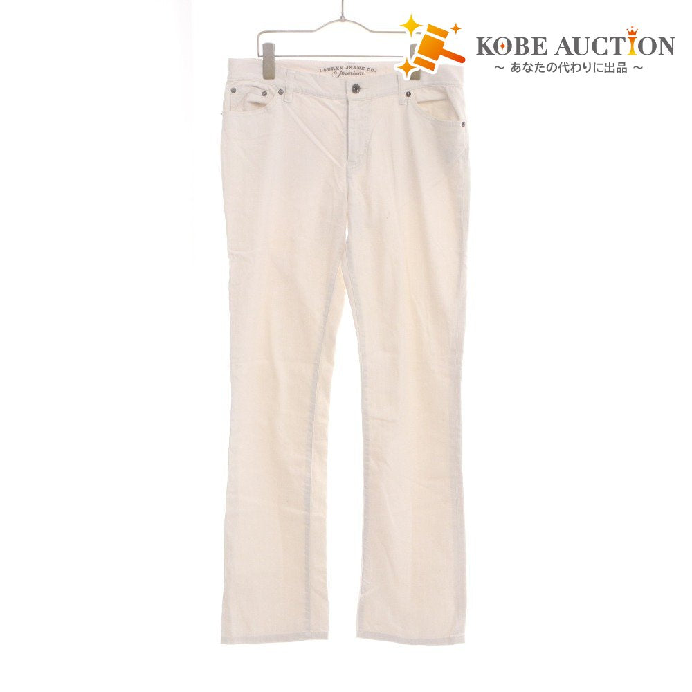 ■ Ralph Lauren ラルフローレン Lauren Jeans Co. ジーンズ パンツ ボトムス ファスナー ボタン ポケット レディース 6 アイボリー系