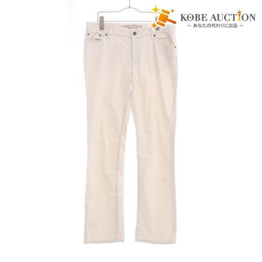 ■ Ralph Lauren ラルフローレン Lauren Jeans Co. ジーンズ パンツ ボトムス ファスナー ボタン ポケット レディース 6 アイボリー系