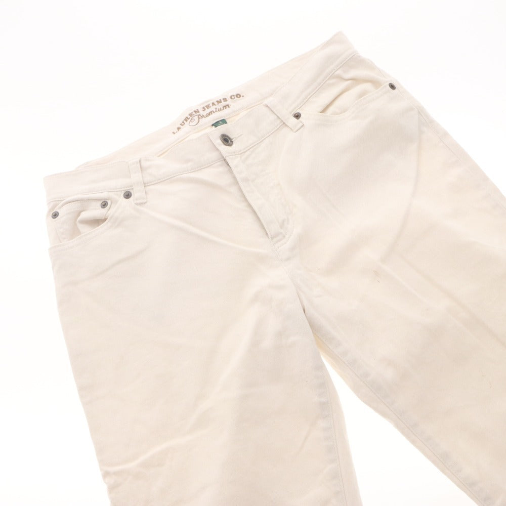 ■ Ralph Lauren ラルフローレン Lauren Jeans Co. ジーンズ パンツ ボトムス ファスナー ボタン ポケット レディース 6 アイボリー系