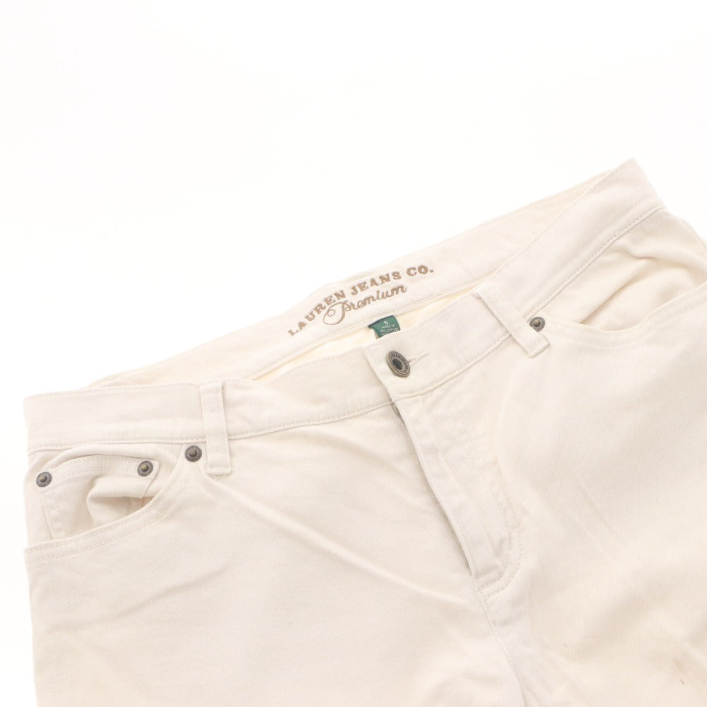 ■ Ralph Lauren ラルフローレン Lauren Jeans Co. ジーンズ パンツ ボトムス ファスナー ボタン ポケット レディース 6 アイボリー系