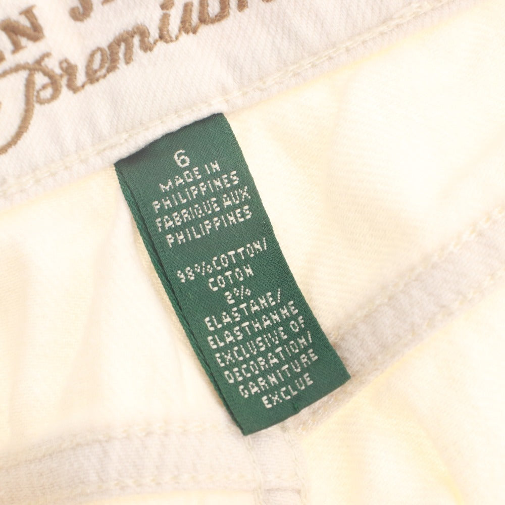 ■ Ralph Lauren ラルフローレン Lauren Jeans Co. ジーンズ パンツ ボトムス ファスナー ボタン ポケット レディース 6 アイボリー系