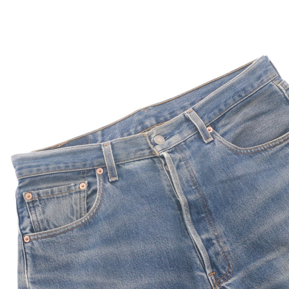■ LEVI'S リーバイス ジーンズ パンツ ボトムス 501 ボタン ポケット 紙タグ コットン アメリカ製 メンズ 33 ネイビー系