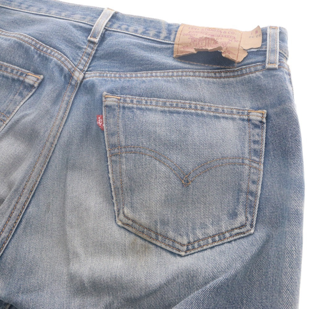 ■ LEVI'S リーバイス ジーンズ パンツ ボトムス 501 ボタン ポケット 紙タグ コットン アメリカ製 メンズ 33 ネイビー系