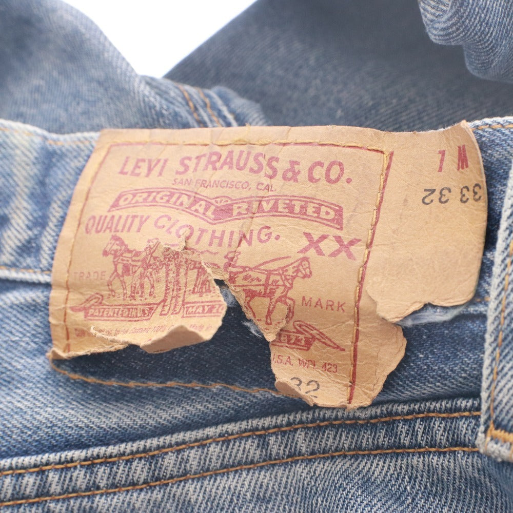 ■ LEVI'S リーバイス ジーンズ パンツ ボトムス 501 ボタン ポケット 紙タグ コットン アメリカ製 メンズ 33 ネイビー系