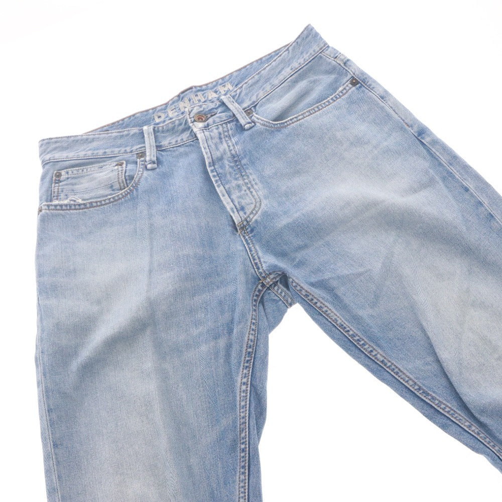 ■ DENHAM デンハム ジーンズ パンツ ボトムス ボタン ポケット コットン メンズ 32 ライトブルー系