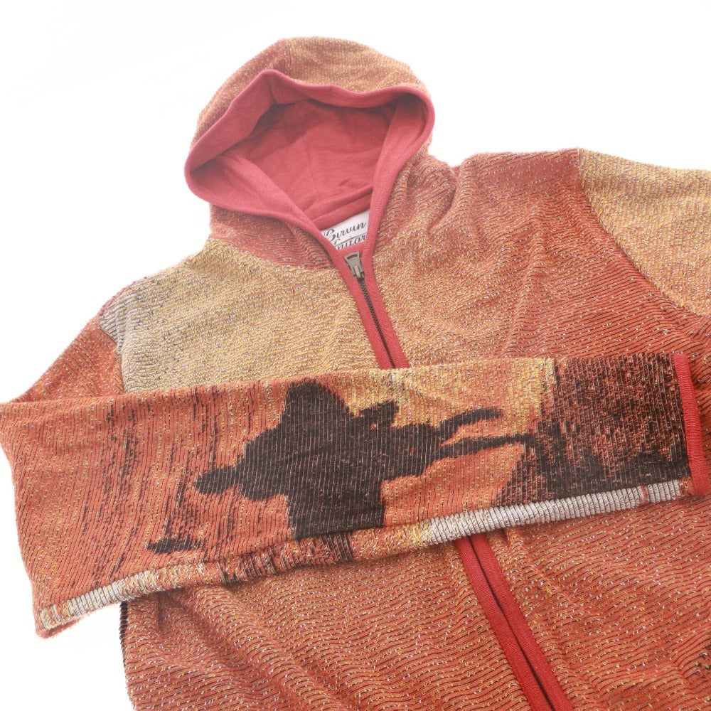 ■ BirvinUniform バービンユニフォーム パーカー ジャケット アウター ファスナー ポケット フード メンズ 3 オレンジ レッド系