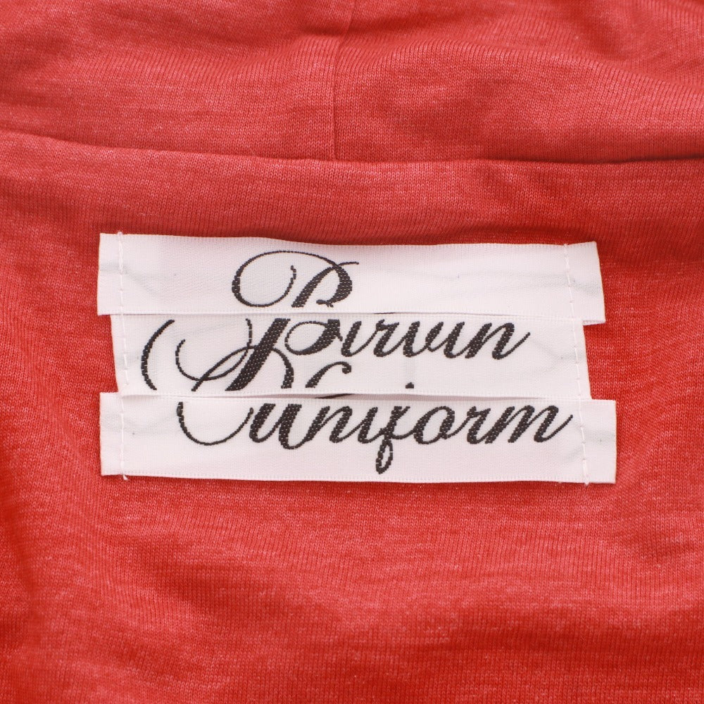 ■ BirvinUniform バービンユニフォーム パーカー ジャケット アウター ファスナー ポケット フード メンズ 3 オレンジ レッド系