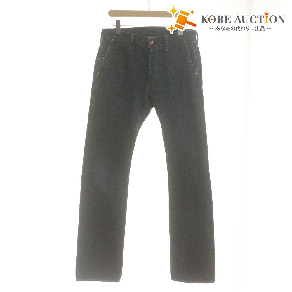■ BRU NA BOINNE ブルーナボイン ジーンズ パンツ ボトムス デニム ボタンフライ コットン メンズ W31 L34 インディゴ