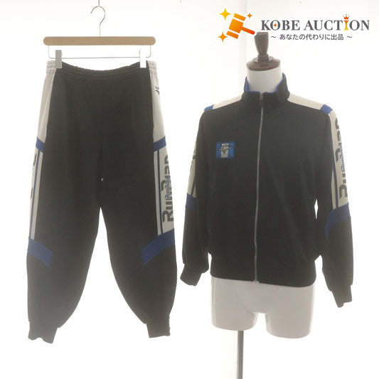 ■ MIZUNO Runbird Tracksuit Set-up Jacket Pants Men's O Black White Blue