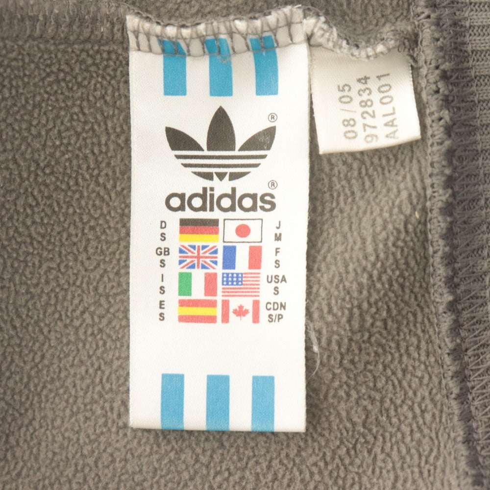 ■ adidas アディダス ジャケット 長袖 アウター モハメドアリ 万国旗タグ フルジップ メンズ M グレー系