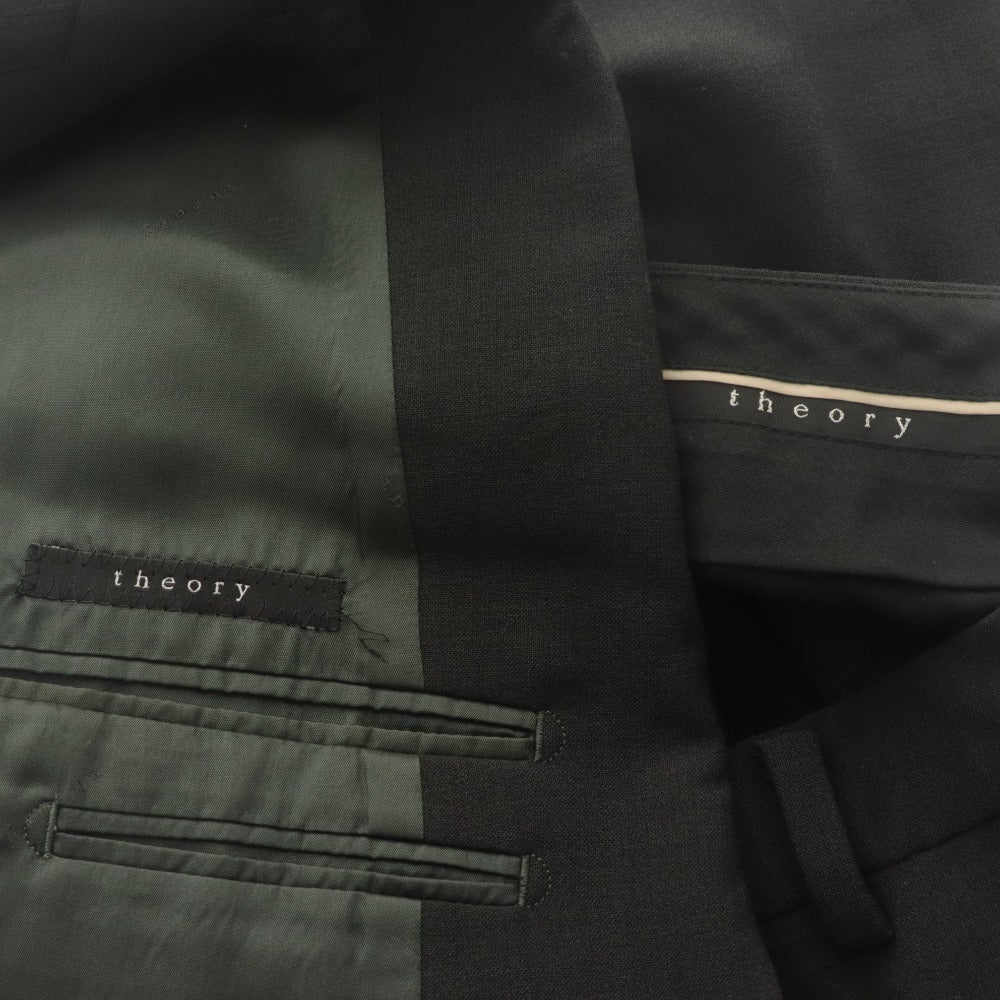 ■ Theory セオリー スーツ セットアップ テーラードジャケット スラックス 背抜き メンズ 38 30 ダークグレー系