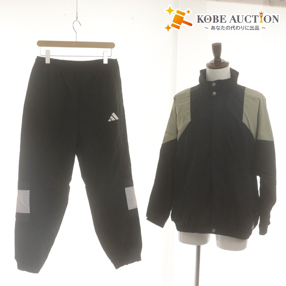 ■ adidas アディダス ジャケット パンツ セットアップ ウーブン マストハブ ワード メンズ M ブラック系