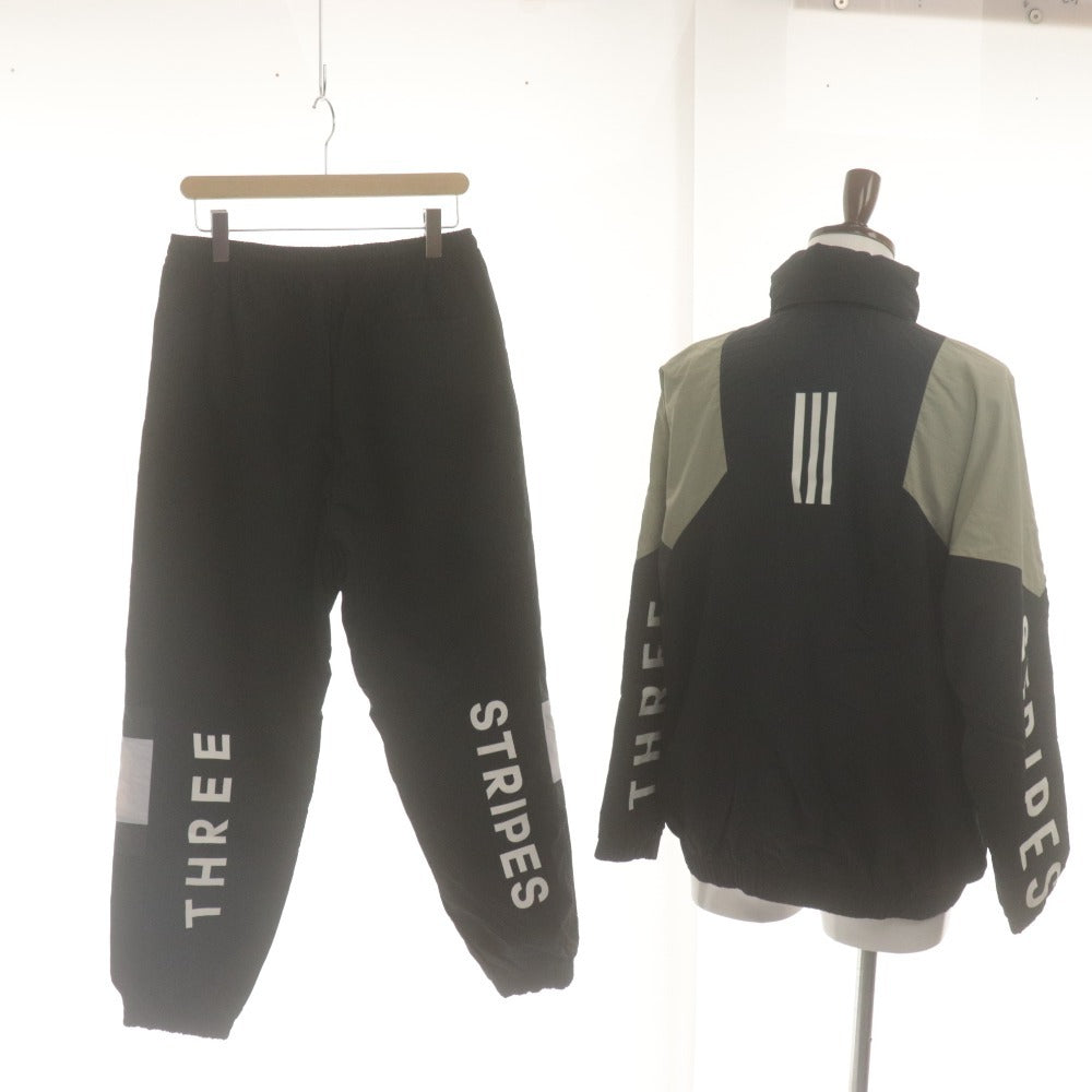 ■ adidas アディダス ジャケット パンツ セットアップ ウーブン マストハブ ワード メンズ M ブラック系
