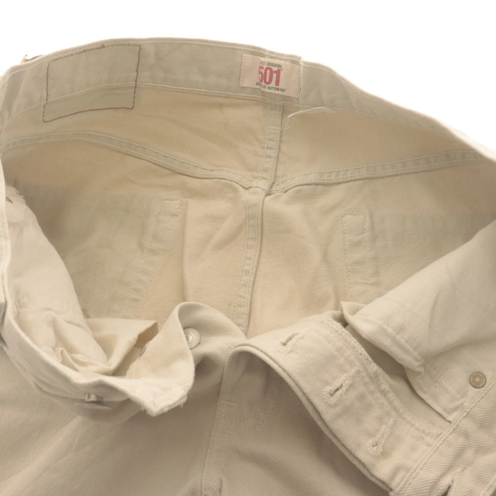 ■ Levi's リーバイス 501 ジーンズ パンツ ボトムス デニム ストレート ボタンフライ メンズ W33 L32 アイボリー系