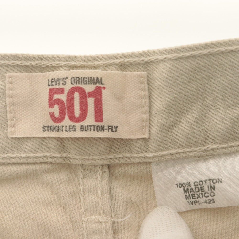 ■ Levi's リーバイス 501 ジーンズ パンツ ボトムス デニム ストレート ボタンフライ メンズ W33 L32 アイボリー系