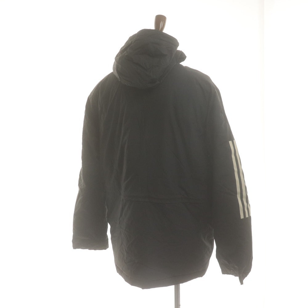 ■ adidas アディダス ナイロンジャケット 長袖 アウター M MHS WD HB JKT プリント フード メンズ M ブラック