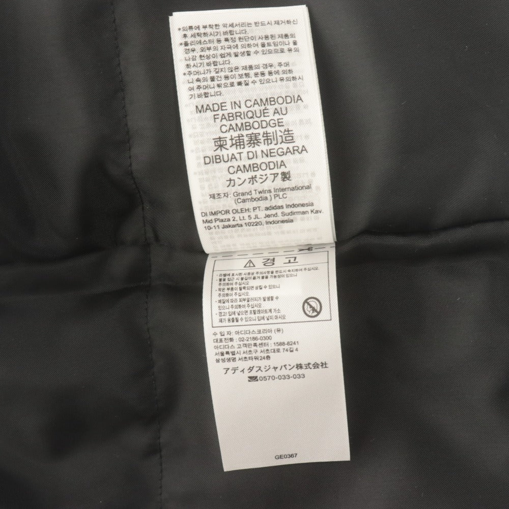 ■ adidas アディダス ナイロンジャケット 長袖 アウター M MHS WD HB JKT プリント フード メンズ M ブラック