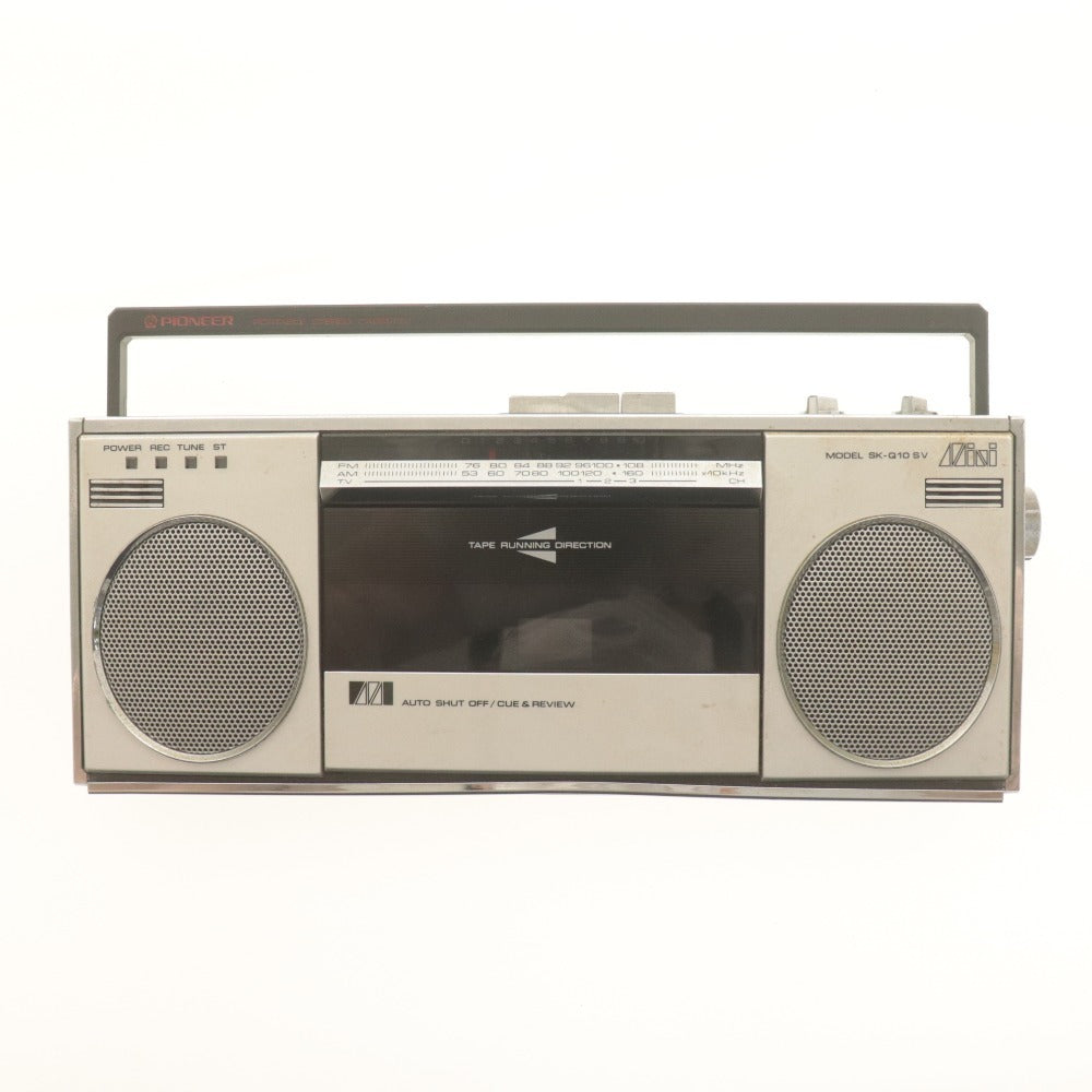 ■ Pioneer ミ二ラジオカセットレコーダー SK-Q10SV EF503482 小型 ラジカセ デッキ ヴィンテージ レトロ 動作確認済み ACアダプター付き