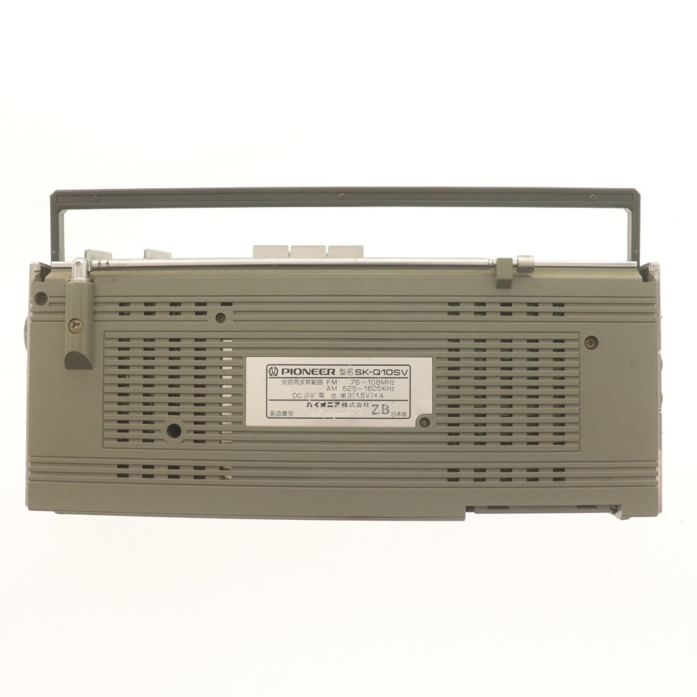 ■ Pioneer ミ二ラジオカセットレコーダー SK-Q10SV EF503482 小型 ラジカセ デッキ ヴィンテージ レトロ 動作確認済み ACアダプター付き