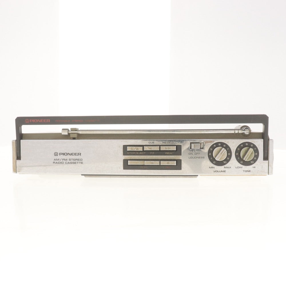 ■ Pioneer ミ二ラジオカセットレコーダー SK-Q10SV EF503482 小型 ラジカセ デッキ ヴィンテージ レトロ 動作確認済み ACアダプター付き