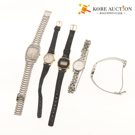 ■ JUVENIA Q&amp;Q SEIKO 5-Piece Watch Set (Rivoli 8502, 4301-0030, 2320-5350, 3421-0150) Manual-Wound Quartz Dial Men's Watch (Not Confirmed to Work)