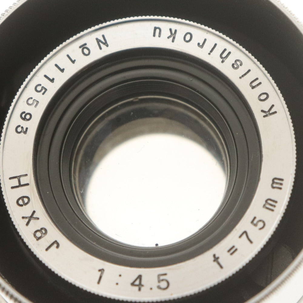 ■ 4-piece camera lens set (bulk sale) E-LUCKY 1:4.0 f=38mm, FUJINAR-E Hexar 1:4.5 f=9cm, 5cm, 75mm, with accessories, light meter, and belt