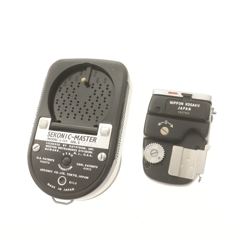 ■ 4-piece camera lens set (bulk sale) E-LUCKY 1:4.0 f=38mm, FUJINAR-E Hexar 1:4.5 f=9cm, 5cm, 75mm, with accessories, light meter, and belt