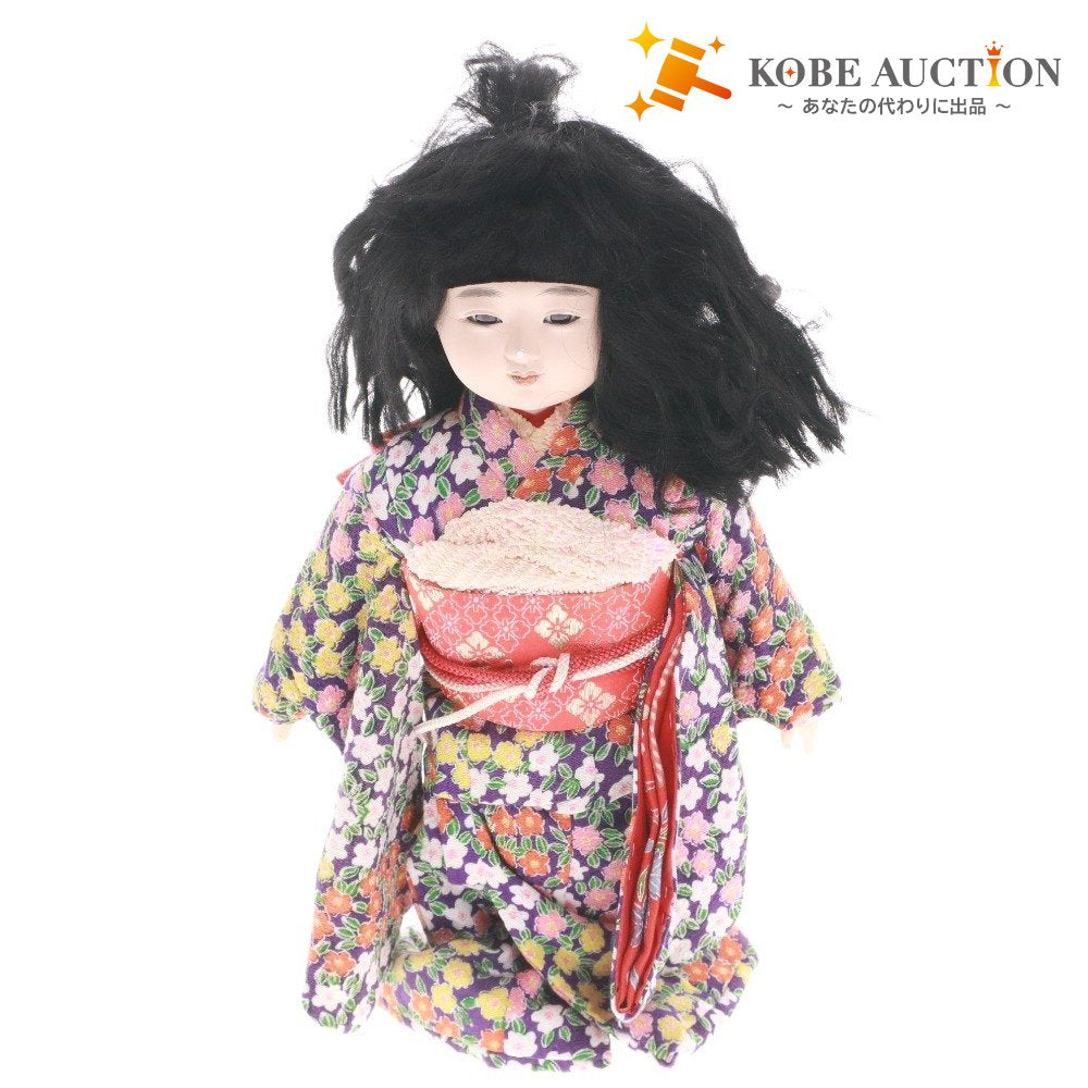 ■ 日本人形 市松人形 女の子 着物 長山作 アンティーク レトロ コレクション 置物 人形