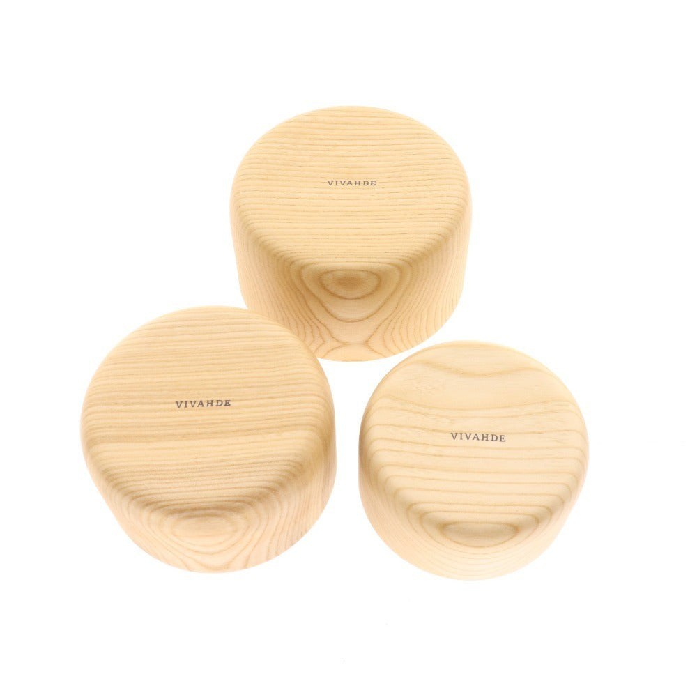 ■ Mountain Utsuwa Vivafude Plate 3-piece set Bowl Wooden Outdoor Camping Tableware Gear Box included Unused