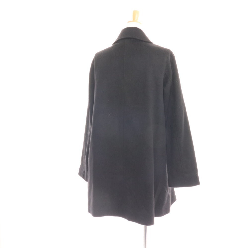 ■ Mackintosh Long Coat P Coat Jacket Outerwear 100% Wool Women's Size 36 Black