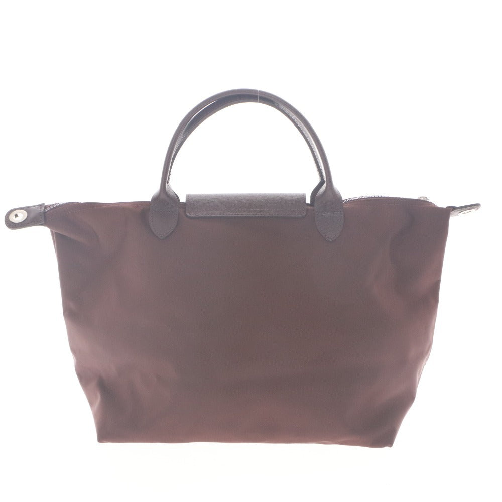 ■ LONGCHAMP Le Pliage Tote Bag with Shoulder Strap, 2-Way, Nylon Leather, Women's, Brown