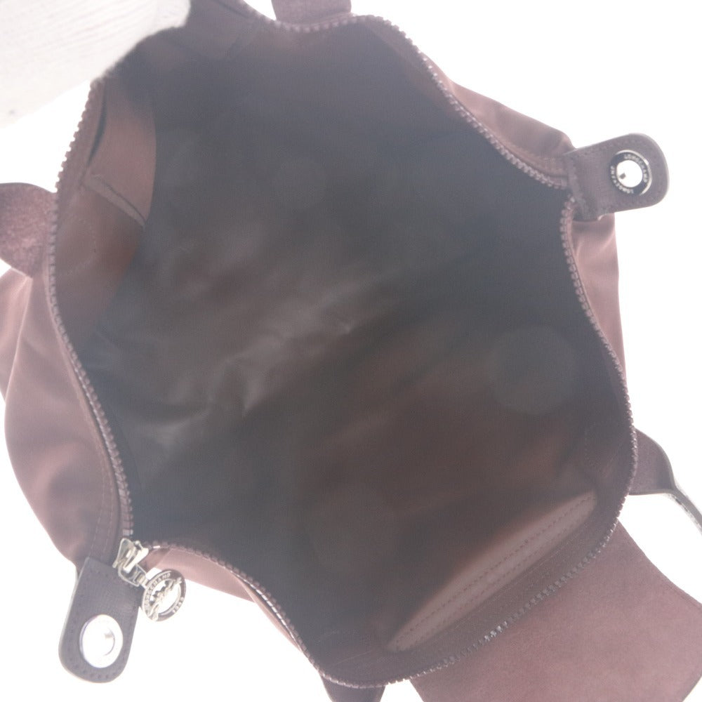 ■ LONGCHAMP Le Pliage Tote Bag with Shoulder Strap, 2-Way, Nylon Leather, Women's, Brown