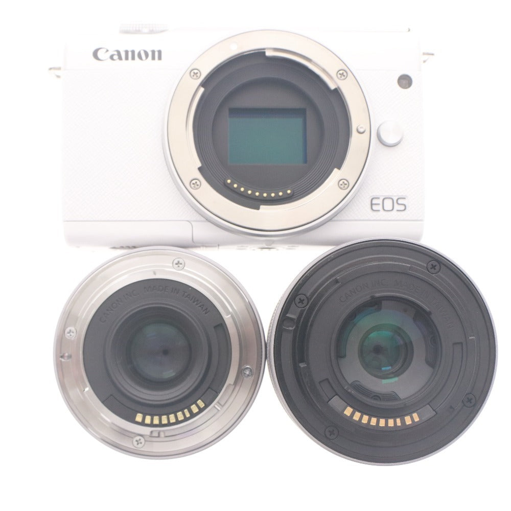 ■ Canon Digital Camera EOS M200 EF-M15-45 IS STM M22 15-45mm 1:3.5-6.3 Φ49 22mm 1:2 Φ43 Mirrorless Single-Lens Reflex Camera, with Box and Accessories, Operation Unconfirmed
