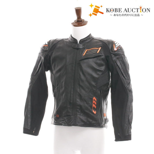 ■ HYOD ヒョードー レザージャケット 長袖 MHI-128-V ライティング バイク プロテクター 牛革 メンズ M ブラック系 未使用