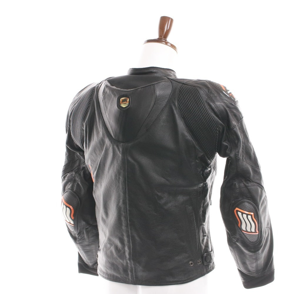 ■ HYOD ヒョードー レザージャケット 長袖 MHI-128-V ライティング バイク プロテクター 牛革 メンズ M ブラック系 未使用