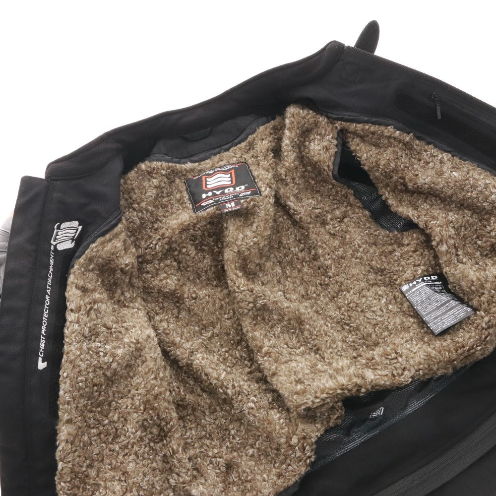 ■ HYOD ヒョードー レザージャケット 長袖 MHI-128-V ライティング バイク プロテクター 牛革 メンズ M ブラック系 未使用