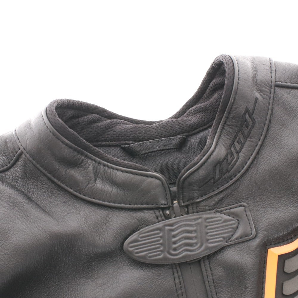 ■ HYOD ヒョードー レザージャケット 長袖 MHI-128-V ライティング バイク プロテクター 牛革 メンズ M ブラック系 未使用