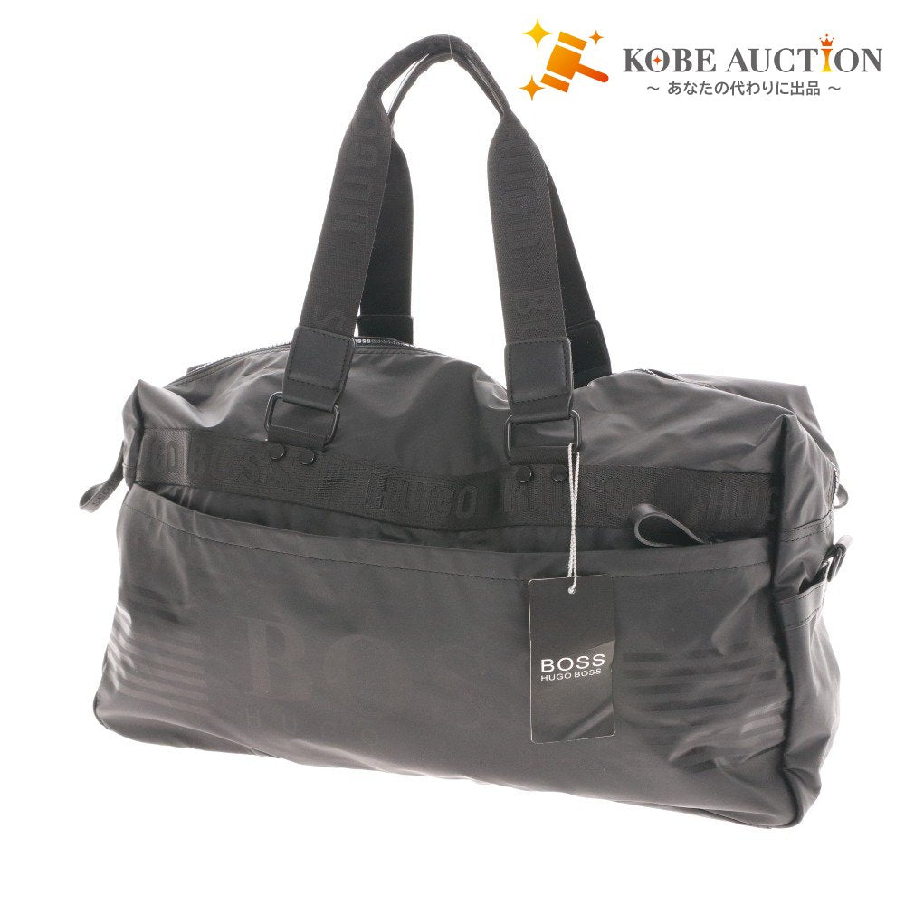■ HUGO BOSS ヒューゴボス ボストンバッグ 鞄 スポーツバッグ ショルダー 2way メンズ ブラック タグ付き 未使用